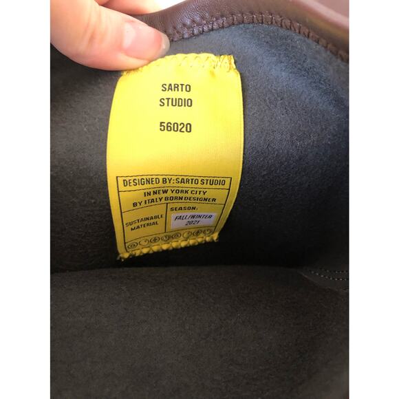 Sarto Studio Fera Brown Over the Knee Faux Leather Boot - 8.5M - Picture 8 of 8